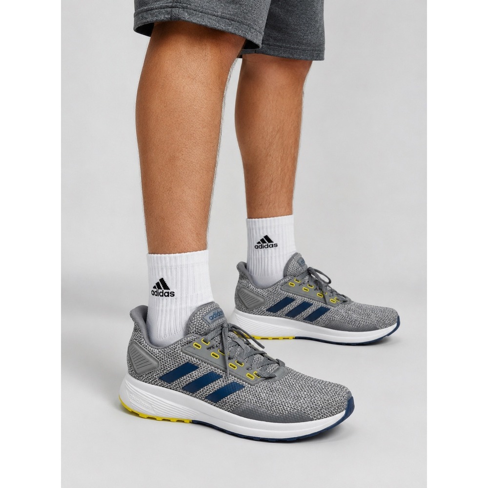 Adidas Duramo 9 Gray Blue Running Shoes BB6920 Men's Sz 7.5